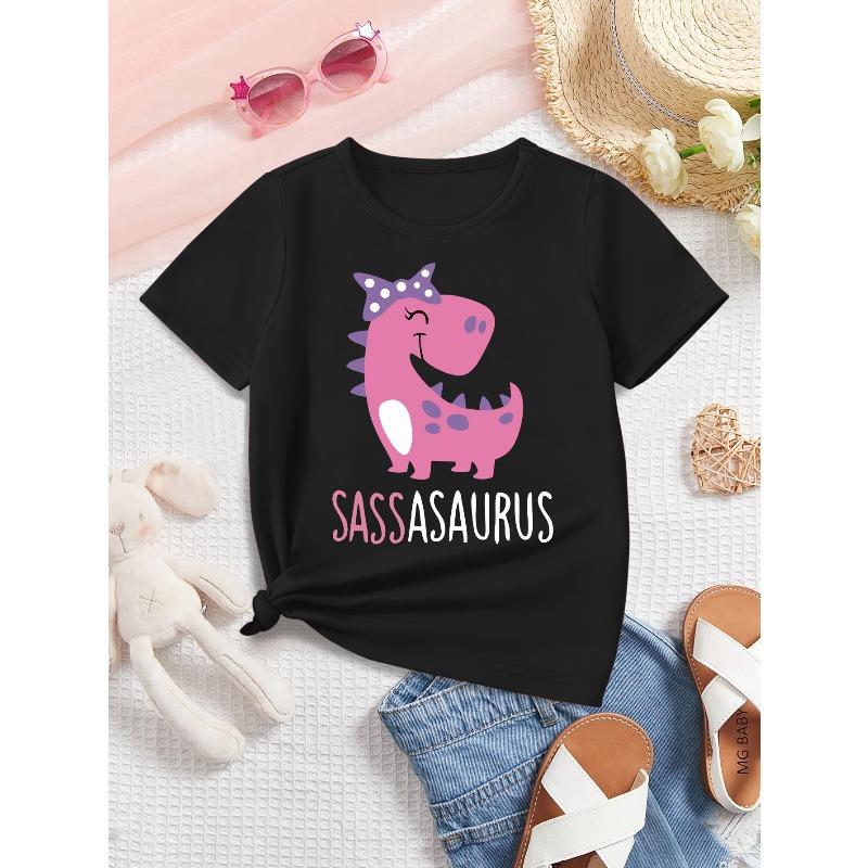 European sizes Summer Fashion Short-Sleeve T-Shirt for Girls Featuring Dinosaur Elements And Letter Prints, a Cute Casual Top for Children 164cm чорний
European sizes Summer Fashion Short-Sleeve T-Shirt for Girls Featuring Dinosaur Elements And Letter Prints, a Cute Casual Top for Children 164cm чорний