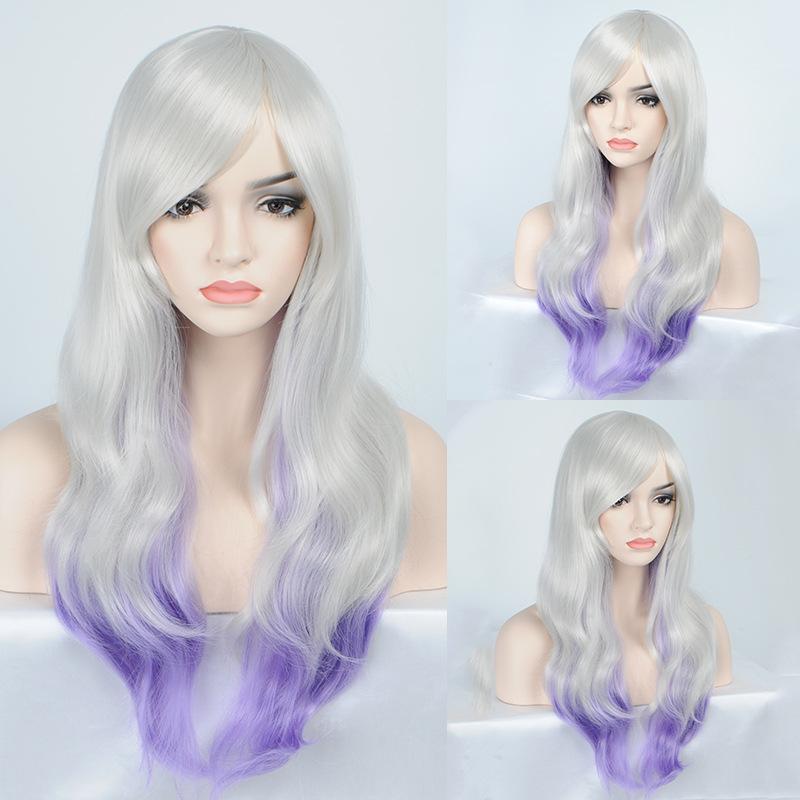 Парик женский косая челка серый фиолетовый цвет соответствующий модный парик полный головной убор
Парик женский косая челка серый фиолетовый цвет соответствующий модный парик полный головной убор