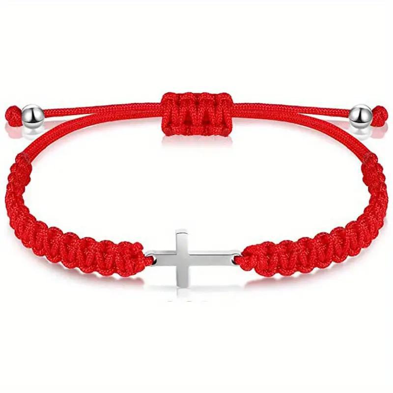Простой и стильный парный браслет дружбы, ручной работы, из нержавеющей стали, с крестом, ручной работы, красный и черный набор красный
Простой и стильный парный браслет дружбы, ручной работы, из нержавеющей стали, с крестом, ручной работы, красный и черный набор красный