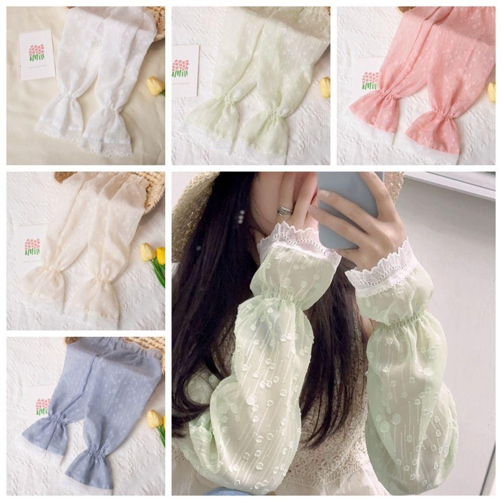 Lace Ice Silk Arm Sleeves Chiffon Sun Protection Cover Thin Loose Sunscreen Sleeve Ladies
Lace Ice Silk Arm Sleeves Chiffon Sun Protection Cover Thin Loose Sunscreen Sleeve Ladies