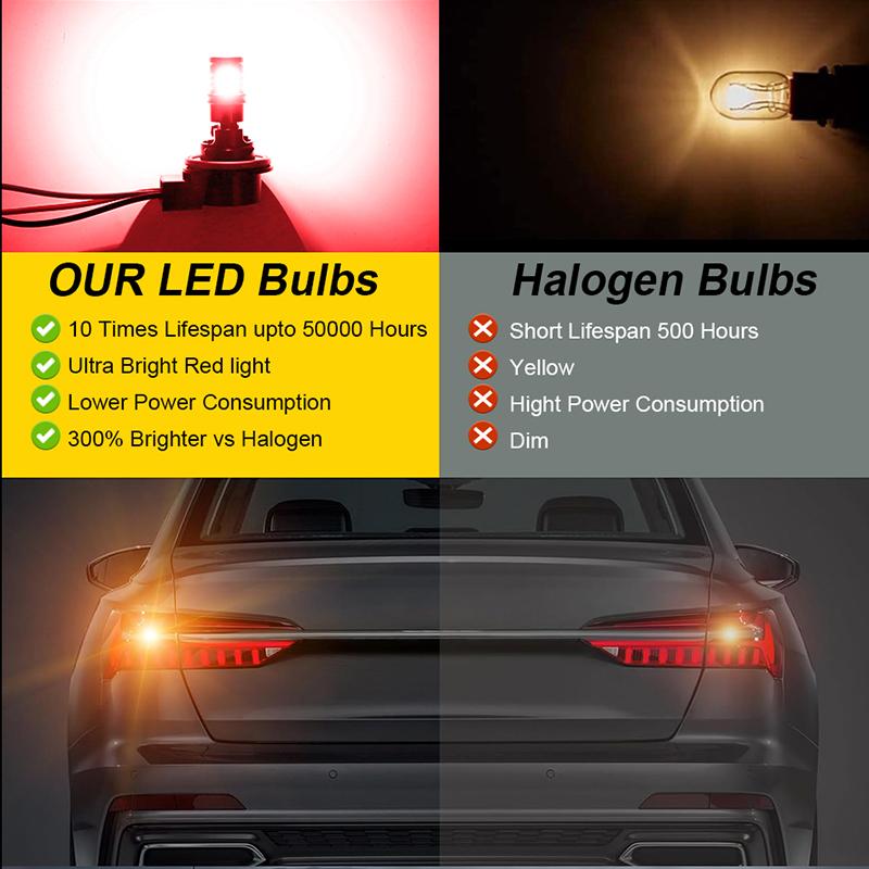 Bullvision T20 7443 LED Brake Light W21W W21/5W 7440 LED Bulb No Error Strobe Flash Red White Backup Reverse DRL Parking Lights 3157 P27/7W T25
Bullvision T20 7443 LED Brake Light W21W W21/5W 7440 LED Bulb No Error Strobe Flash Red White Backup Reverse DRL Parking Lights 3157 P27/7W T25