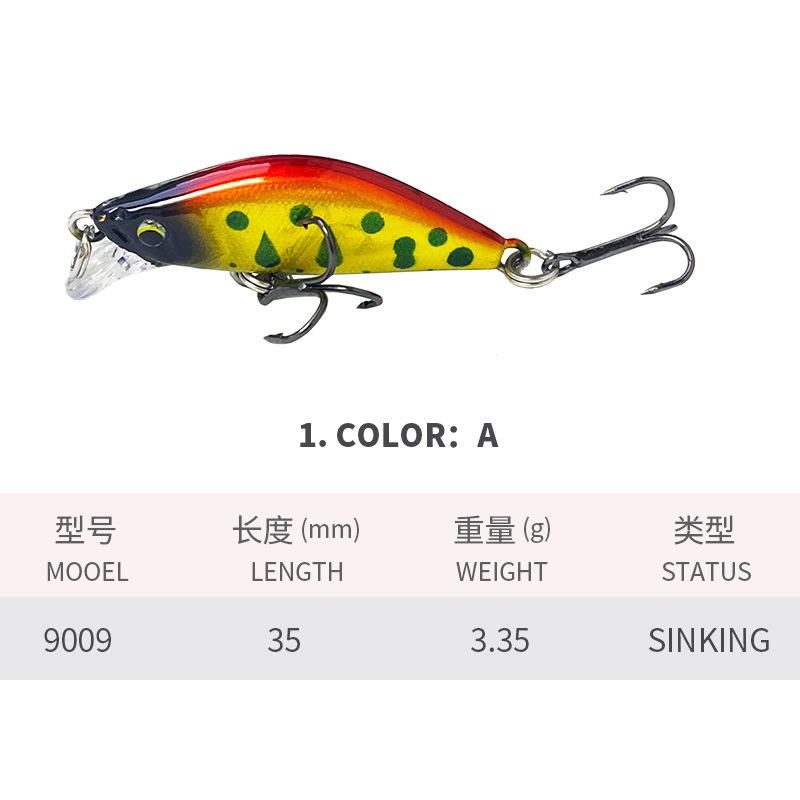 1Pcs 35mm 3.35g Sinking Mini Minnow for Fishing Japanese Artificial Bait Stream Trout Bass Fihsing Tackle Isca Pesca Minnow
1Pcs 35mm 3.35g Sinking Mini Minnow for Fishing Japanese Artificial Bait Stream Trout Bass Fihsing Tackle Isca Pesca Minnow