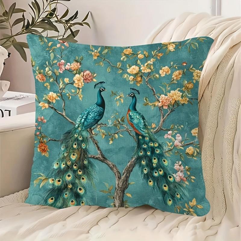 1pc Vibrant Pea Rooster and Floral Pattern Pillow Cover Blue with Golden Accents Zipper Closure Double-sided Printed зелёный
1pc Vibrant Pea Rooster and Floral Pattern Pillow Cover Blue with Golden Accents Zipper Closure Double-sided Printed зелёный