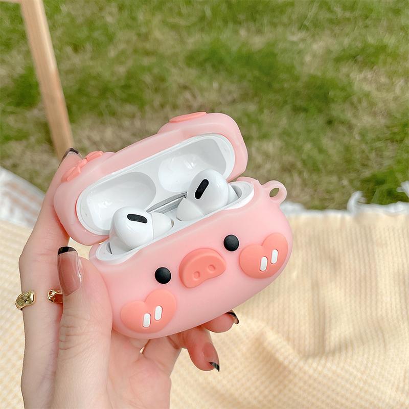 Earphone Silicone Case for Apple AirPods Pro,Bowknot Heart Piggy Design Full Protection Charging Box Cover Protector with Hook
Earphone Silicone Case for Apple AirPods Pro,Bowknot Heart Piggy Design Full Protection Charging Box Cover Protector with Hook