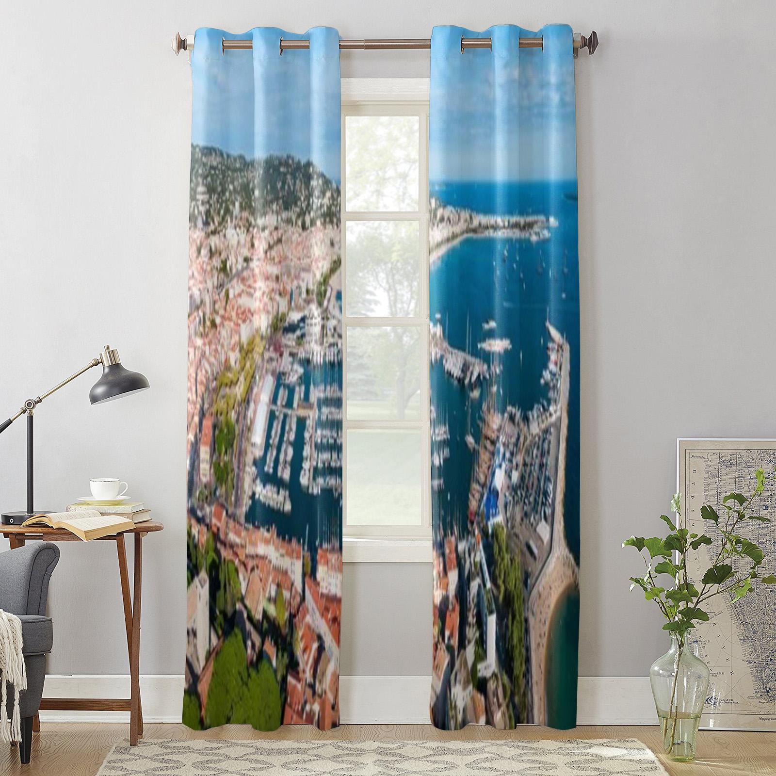 Seaside City View Modern Window Curtains Drape For Kitchen Living Room Bedroom Decoration Curtains 135W x 60H(cm) x1
Seaside City View Modern Window Curtains Drape For Kitchen Living Room Bedroom Decoration Curtains 135W x 60H(cm) x1