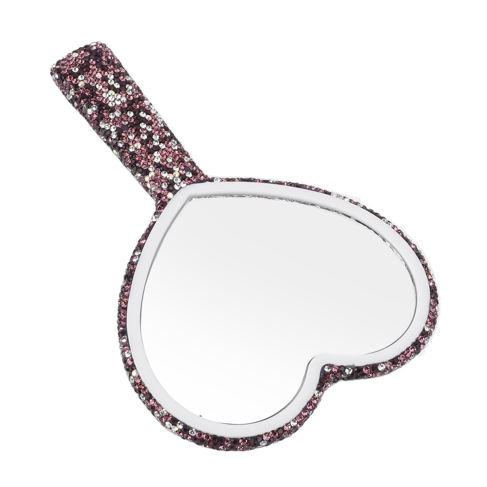 Rhinestone Handheld Mirror Portable Cute Sparkling Handheld Bling Heart Mirror for Weddings
Rhinestone Handheld Mirror Portable Cute Sparkling Handheld Bling Heart Mirror for Weddings