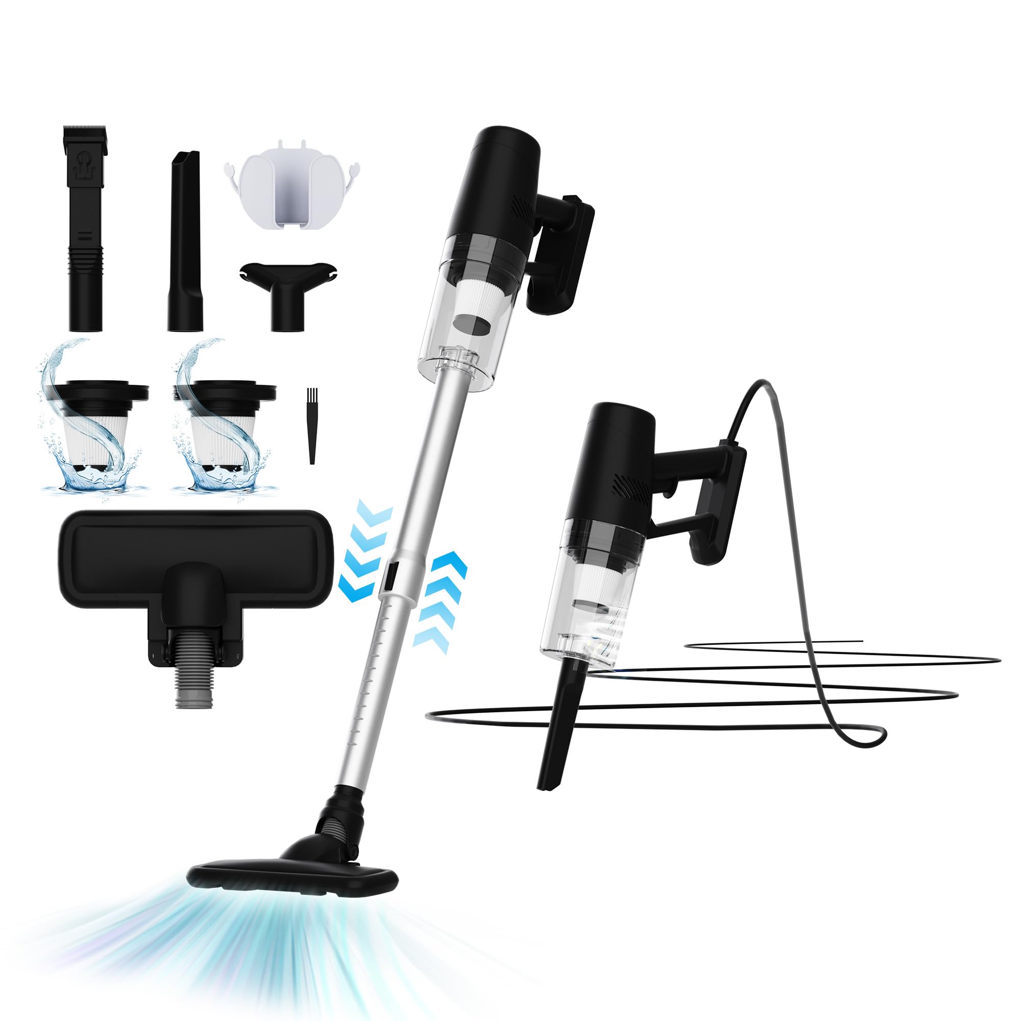 XOOPON Cord Vacuum Super Strong Lightweight Stick Multilayer Cyclone Vacuum Telescopic Pipe Handy Cleaner Cleaner, Suction, Design, Cleaner, чорний
XOOPON Cord Vacuum Super Strong Lightweight Stick Multilayer Cyclone Vacuum Telescopic Pipe Handy Cleaner Cleaner, Suction, Design, Cleaner, чорний