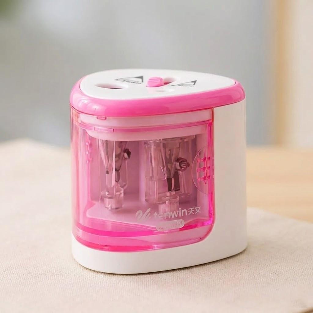 Electric Pencil Sharpener Dual Hole Automatic Efficient Shaving Machine Student Office School Supplies Writing Tool розовый
Electric Pencil Sharpener Dual Hole Automatic Efficient Shaving Machine Student Office School Supplies Writing Tool розовый