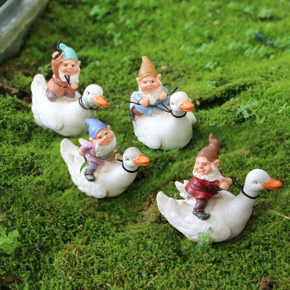4pcs Cute Bonsai Statues Creative Garden Figurines Crafts Duck Riding Dwarves Sculpture Gift
4pcs Cute Bonsai Statues Creative Garden Figurines Crafts Duck Riding Dwarves Sculpture Gift