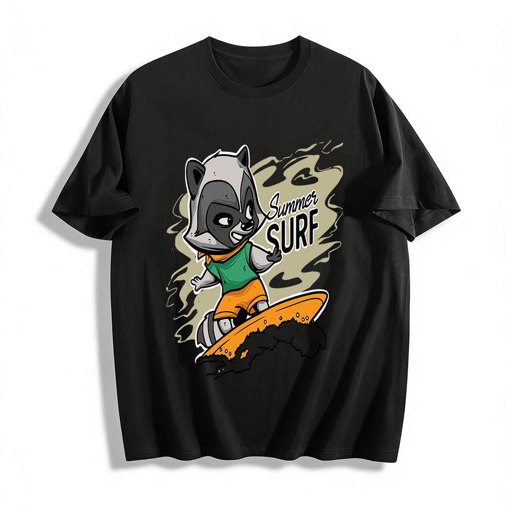 Summer Surf Raccoon Graphic Casual Short Sleeve T-Shirt Pure cotton T-shirt XXS
Summer Surf Raccoon Graphic Casual Short Sleeve T-Shirt Pure cotton T-shirt XXS