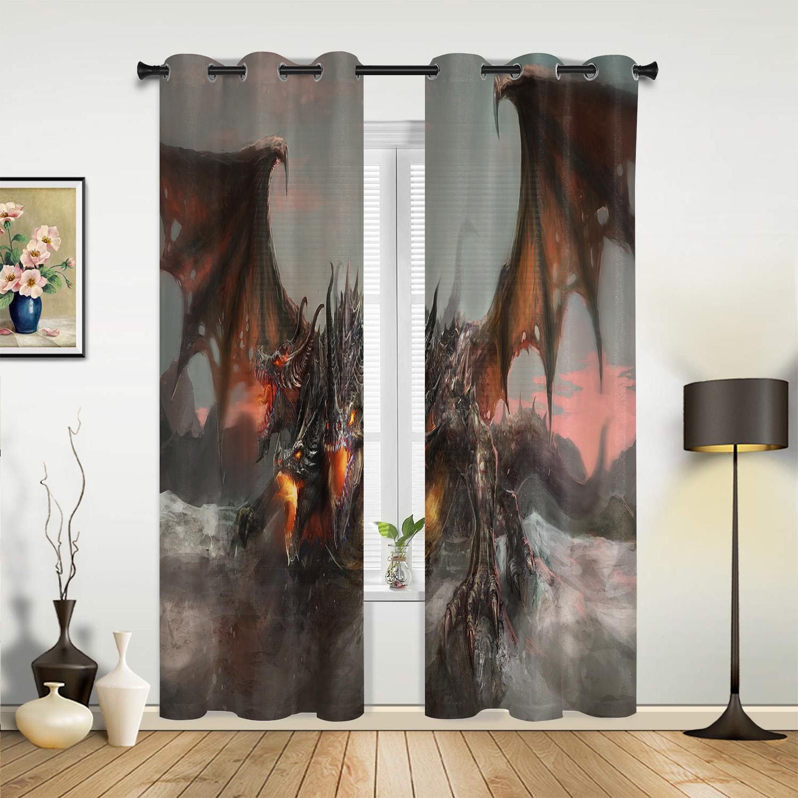 Modern Chinese Style Black Dragon Blue Curtains Bedroom Living Room Drapes Kitchen Children Window Curtain Home Decor Polyester Ideal For Great W100*H130(CM)-Hooks&2PCS
Modern Chinese Style Black Dragon Blue Curtains Bedroom Living Room Drapes Kitchen Children Window Curtain Home Decor Polyester Ideal For Great W100*H130(CM)-Hooks&2PCS