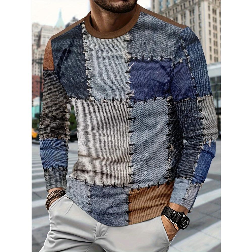 Men s 3D Printed Denim-Style Plaid Blazer - Casual Round-neck Long-sleeve Gradient Pattern Design XL
Men s 3D Printed Denim-Style Plaid Blazer - Casual Round-neck Long-sleeve Gradient Pattern Design XL