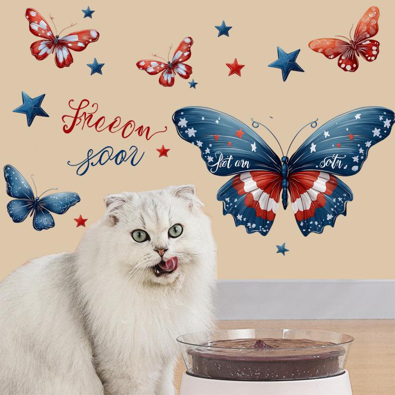 Star-Spangled Butterfly Wall Sticker: Freedom-Themed, Removable, Self-Adhesive Decoration AL-FC1394 29.5x29.5cm 2pcs 50g
Star-Spangled Butterfly Wall Sticker: Freedom-Themed, Removable, Self-Adhesive Decoration AL-FC1394 29.5x29.5cm 2pcs 50g