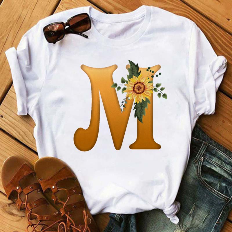 Maycaur Women s T Shirt Custom Name Letter Combination Print Tshirt Sunflower Letter Font A B C D E F G Short Sleeve Ladies Tops S
Maycaur Women s T Shirt Custom Name Letter Combination Print Tshirt Sunflower Letter Font A B C D E F G Short Sleeve Ladies Tops S
