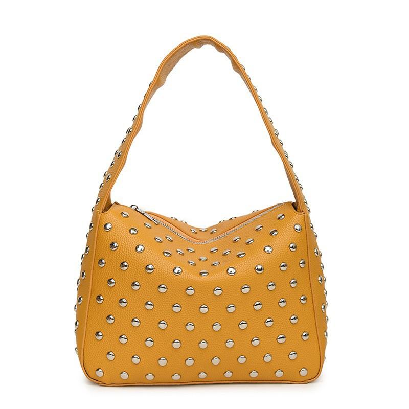 Hot Girl Style Rivet Motorcycle Bag Women s Retro Large-capacity All-matching Commuter Armpit Shoulder жовтий
Hot Girl Style Rivet Motorcycle Bag Women s Retro Large-capacity All-matching Commuter Armpit Shoulder жовтий