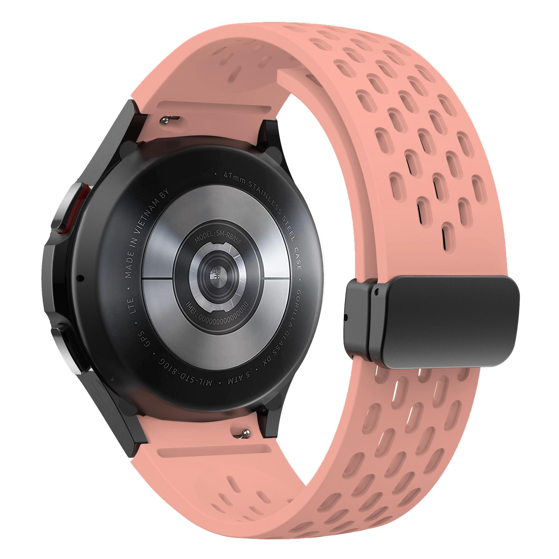 Silicone Strap for Samsung Galaxy Watch7/Watch6/Watch 5 44mm 40mm Wrist Strap with Black Magnetic Buckle Pink
Silicone Strap for Samsung Galaxy Watch7/Watch6/Watch 5 44mm 40mm Wrist Strap with Black Magnetic Buckle Pink
