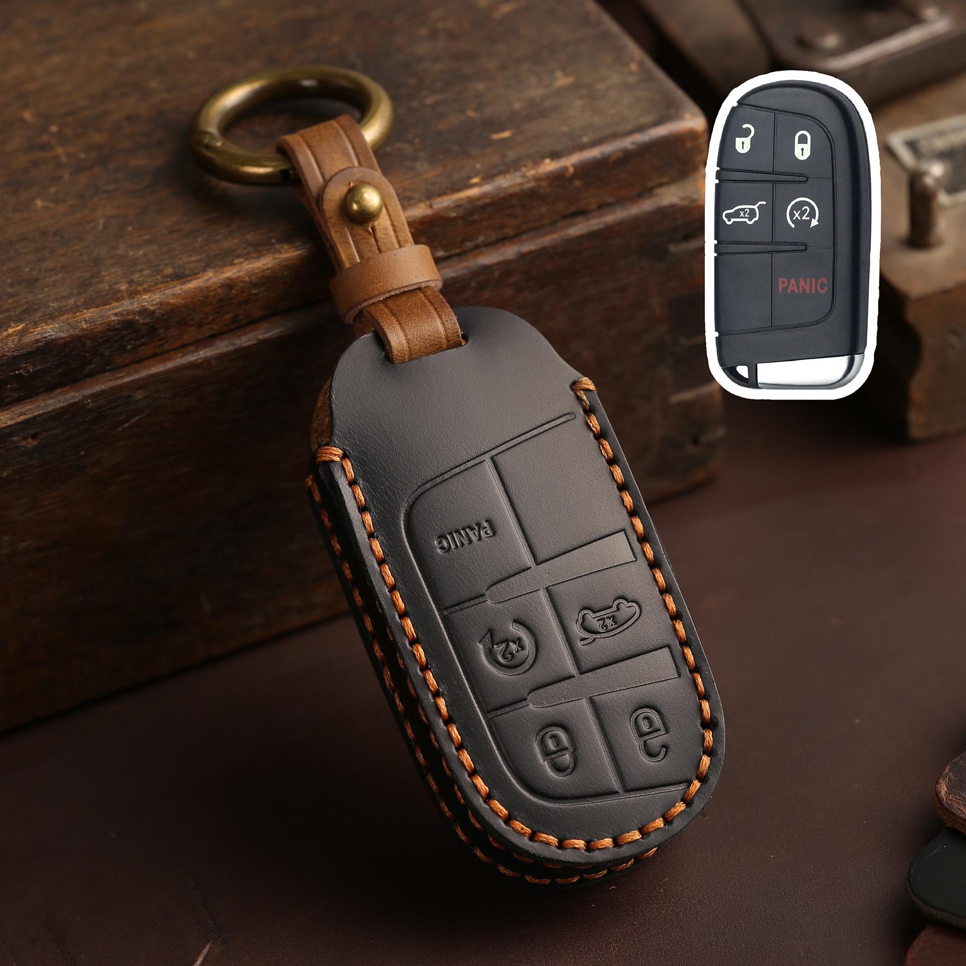 Преміальний шкіряний чохол для ключів ручної роботи для Jeep: Сумісний з Grand Commander, Compass, Grand Cherokee, Free Light. чорний
Преміальний шкіряний чохол для ключів ручної роботи для Jeep: Сумісний з Grand Commander, Compass, Grand Cherokee, Free Light. чорний