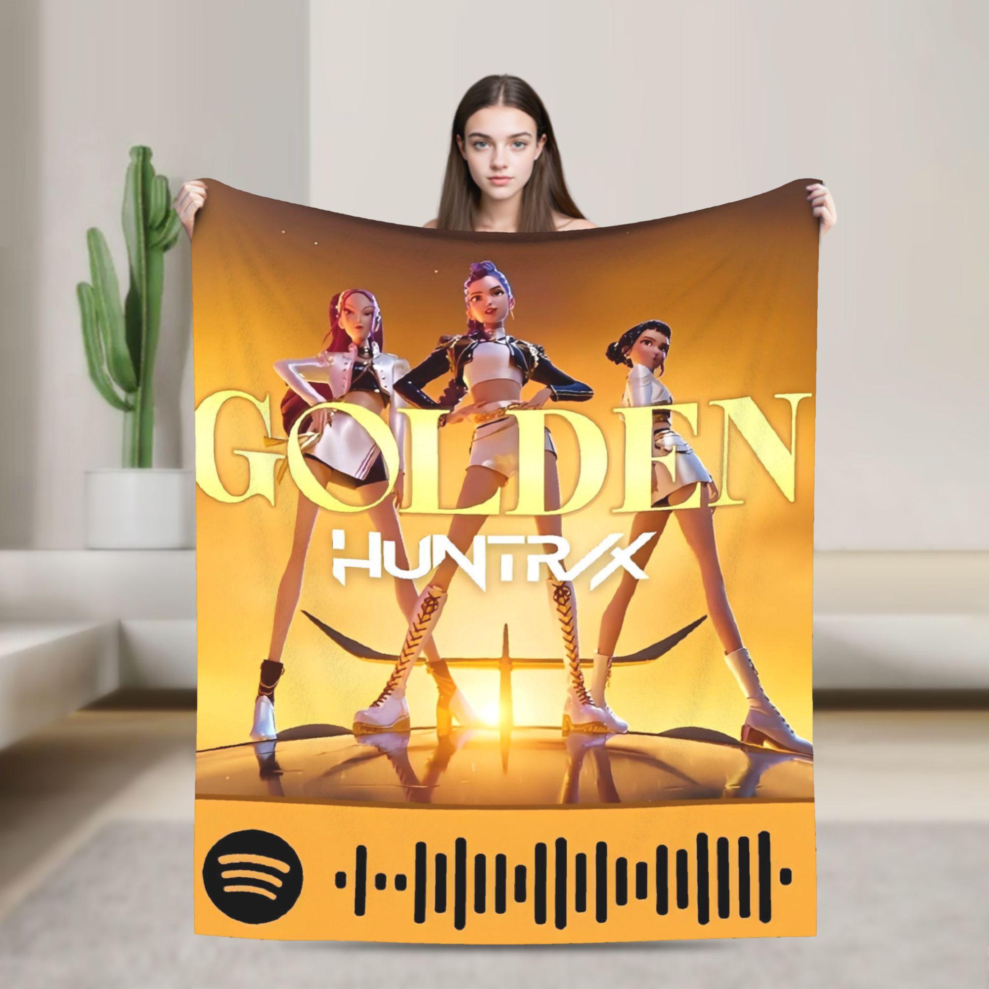 Warm Soft Blankets KPop Demon Hunters Golden Music Throw Blanket Flannel Bedspread For Living Room Street Trend Sofa Bed Cover 30x40in
Warm Soft Blankets KPop Demon Hunters Golden Music Throw Blanket Flannel Bedspread For Living Room Street Trend Sofa Bed Cover 30x40in
