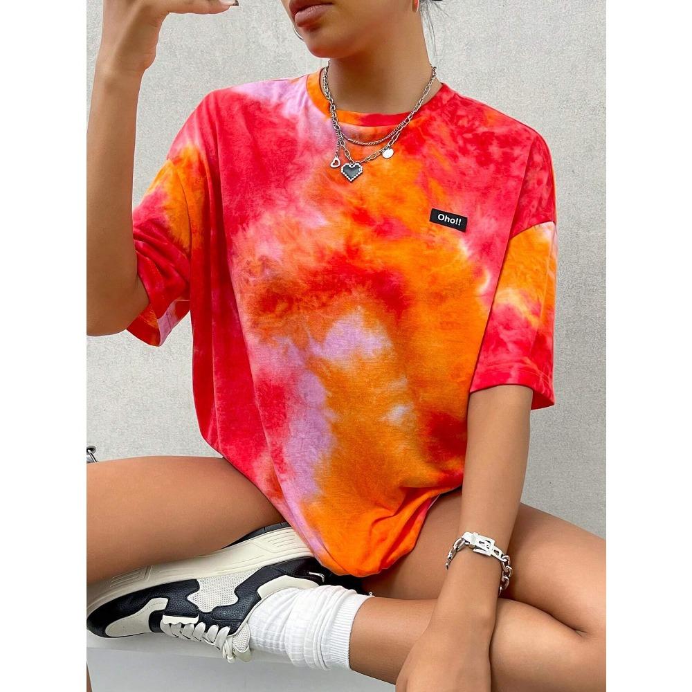 TrendyTie Dye Printed Женская футболка с коротким рукавом и 3D-принтом, свободная летняя повседневная футболка большого размера с круглым вырезом, женская одежда XS
TrendyTie Dye Printed Женская футболка с коротким рукавом и 3D-принтом, свободная летняя повседневная футболка большого размера с круглым вырезом, женская одежда XS