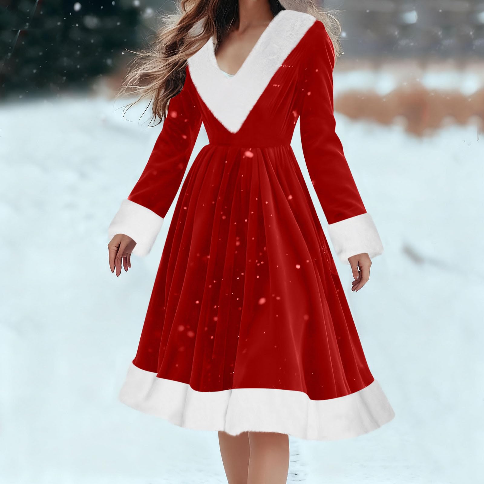 Women s Fashionable Loose-Fit Long-Sleeved Plush V-Neck -Colour Party Dress M червоний
Women s Fashionable Loose-Fit Long-Sleeved Plush V-Neck -Colour Party Dress M червоний