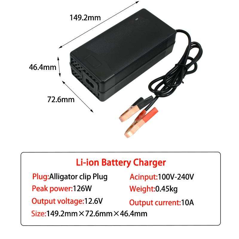 12V 12.6V 10A 15A Lithium 18650 Battery Charger For 3S 11.1V 12 V Li-ion The fast charger is equipped with built-in cooling fan SANS Plug
12V 12.6V 10A 15A Lithium 18650 Battery Charger For 3S 11.1V 12 V Li-ion The fast charger is equipped with built-in cooling fan SANS Plug