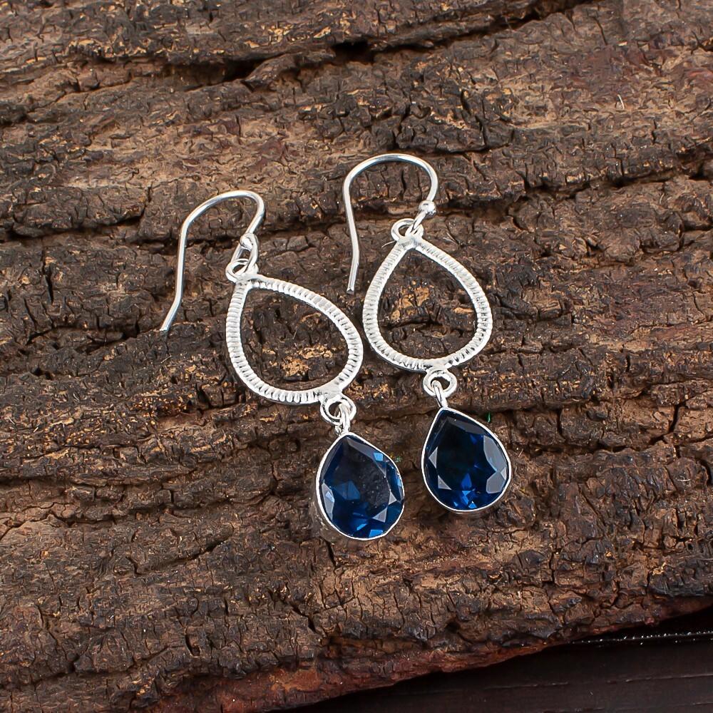 London Blue Topaz Gemstone 925 Sterling Silver Jewelry Handmade Earrings 1.90 EE-16-3
London Blue Topaz Gemstone 925 Sterling Silver Jewelry Handmade Earrings 1.90 EE-16-3