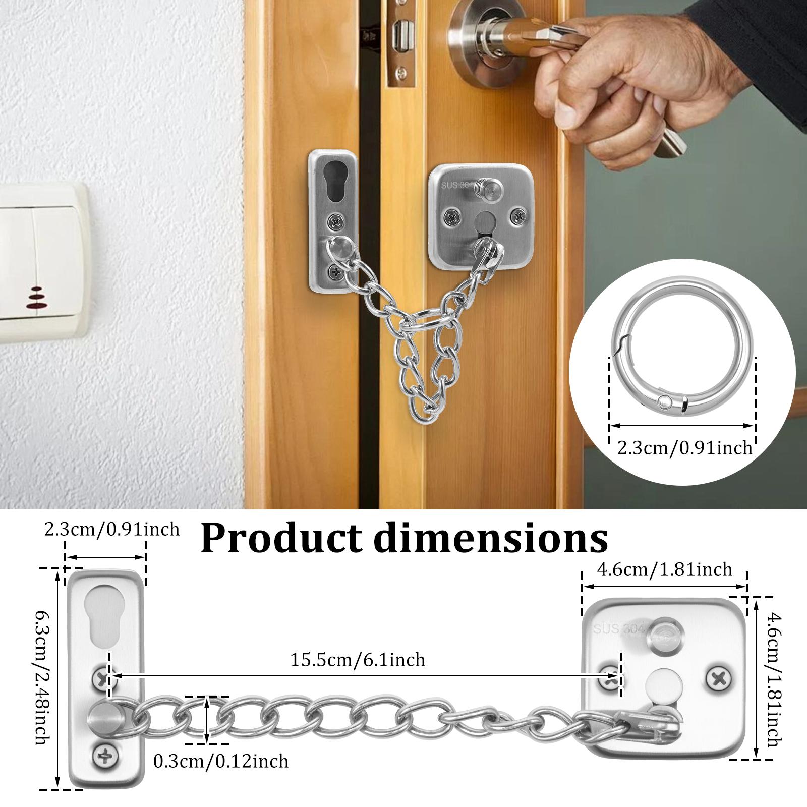 2pcs Door Chain Lock Door Latch Guard Stainless Steel Safety Chain Door Bolt With Adjustable Ring for Door Barn Door Fence Door 2pcs серебряный
2pcs Door Chain Lock Door Latch Guard Stainless Steel Safety Chain Door Bolt With Adjustable Ring for Door Barn Door Fence Door 2pcs серебряный