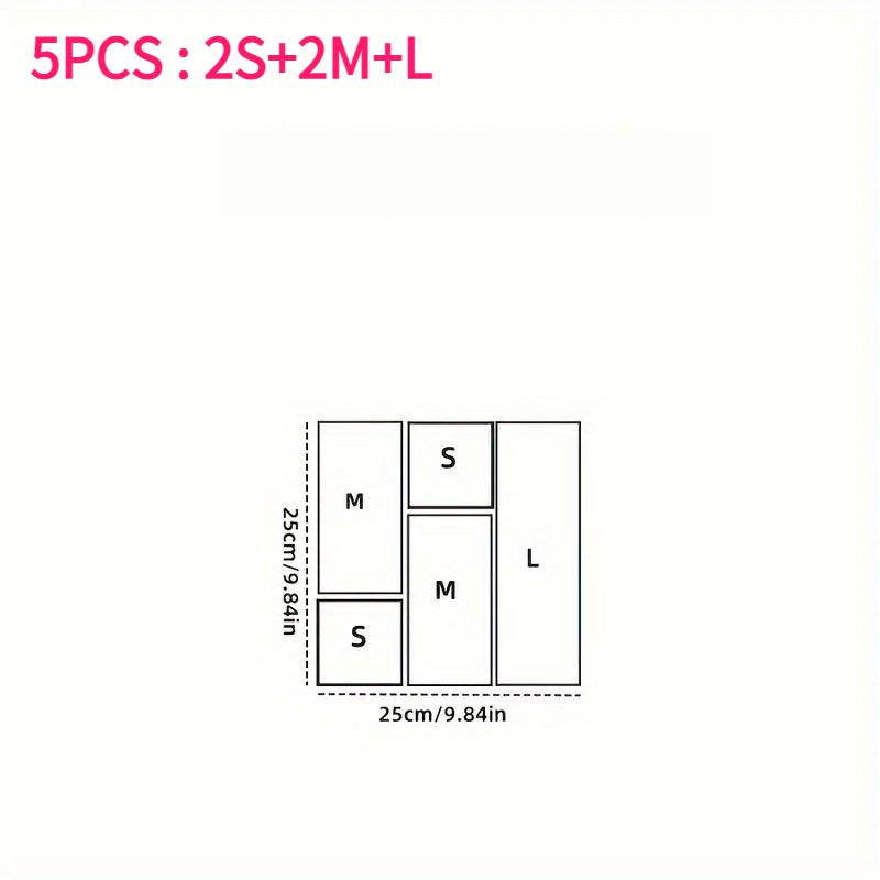 5-12pcs Drawer Built-in Cosmetics Grids Storage Boxes Drawer Organizer Set Dressing Table Lipstick Cosmetic Acrylic Storage Case
5-12pcs Drawer Built-in Cosmetics Grids Storage Boxes Drawer Organizer Set Dressing Table Lipstick Cosmetic Acrylic Storage Case