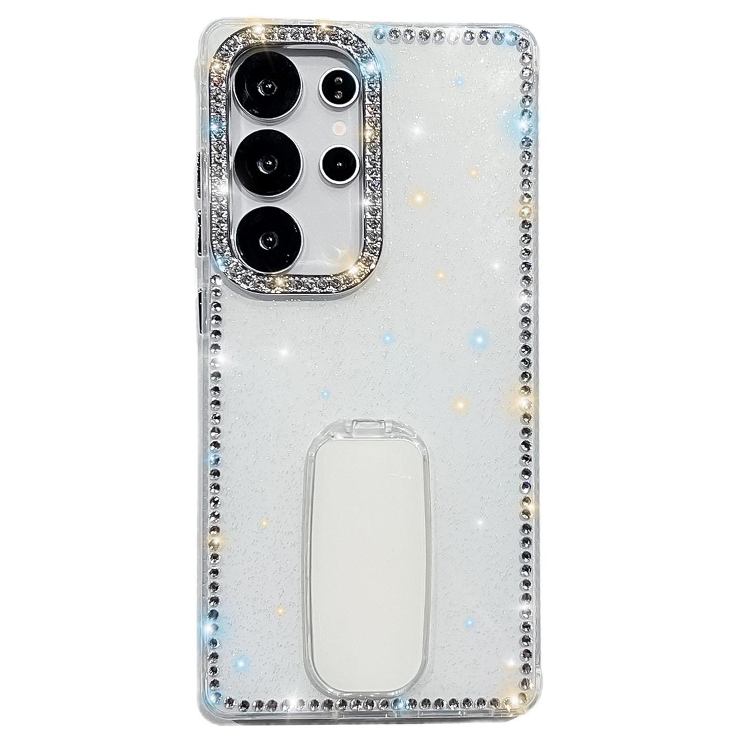 For Samsung Galaxy S25 Ultra Case with Straight Mirror Kickstand Rhinestone Edge TPU+PC IMD Phone Cover
For Samsung Galaxy S25 Ultra Case with Straight Mirror Kickstand Rhinestone Edge TPU+PC IMD Phone Cover