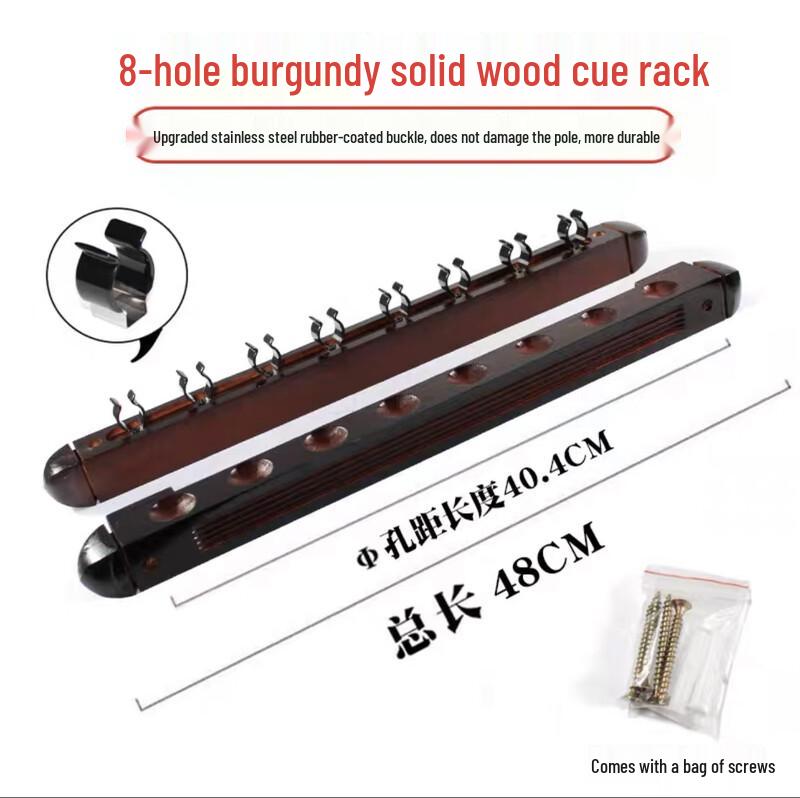 Solid Wood Wall-Mounted Billiard Cue Rack
Solid Wood Wall-Mounted Billiard Cue Rack