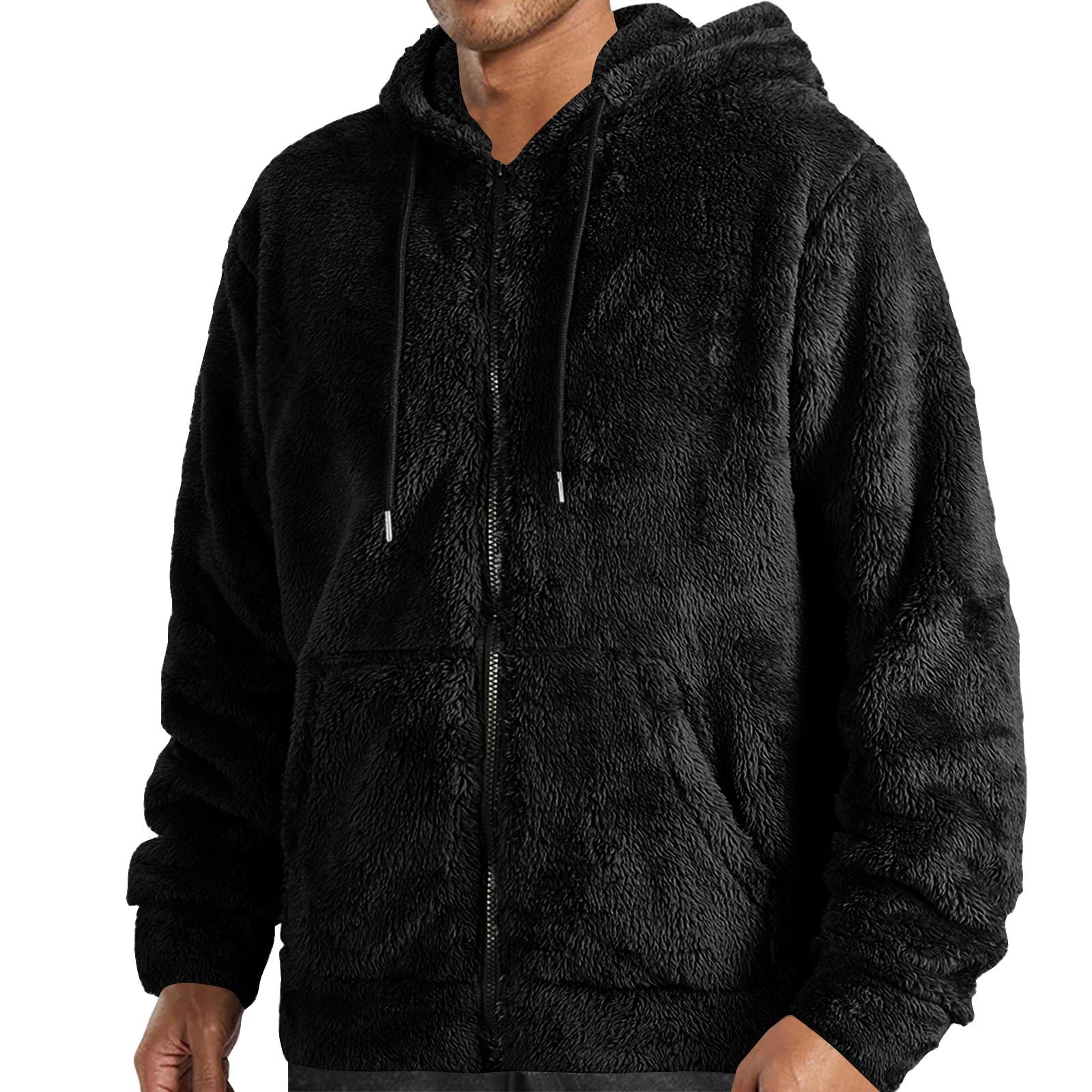 winter thickened warm double-sided fleece jacket with zipper, loose cardigan, casual hooded coat S чорний
winter thickened warm double-sided fleece jacket with zipper, loose cardigan, casual hooded coat S чорний