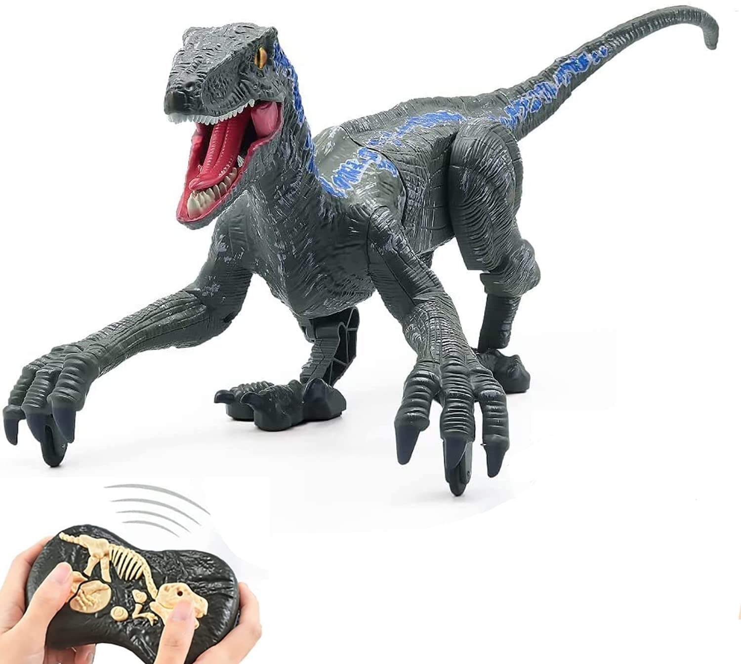 New Multifunctional RC Dinosaur Electric Dinosaur Robot Toy, Radio Controlled Robot Simulation Animal Model, Kids Toy (Gray)
New Multifunctional RC Dinosaur Electric Dinosaur Robot Toy, Radio Controlled Robot Simulation Animal Model, Kids Toy (Gray)