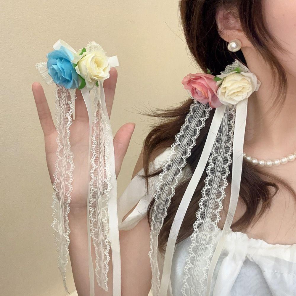 Lace Bowknot Flower Ribbon Bow Hair Clip Tassel Girls Hair Clip Mesh Rose Flower Hairpins Daily синій
Lace Bowknot Flower Ribbon Bow Hair Clip Tassel Girls Hair Clip Mesh Rose Flower Hairpins Daily синій