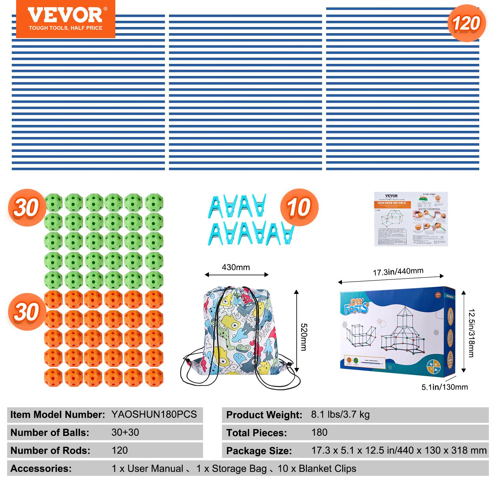 SucceBuy Набор для строительства крепости для детей Строительные игрушки со 120 стержнями 60 шариками Игровая палатка для игр в помещении и на улице для детей Образовательный подарок
SucceBuy Набор для строительства крепости для детей Строительные игрушки со 120 стержнями 60 шариками Игровая палатка для игр в помещении и на улице для детей Образовательный подарок