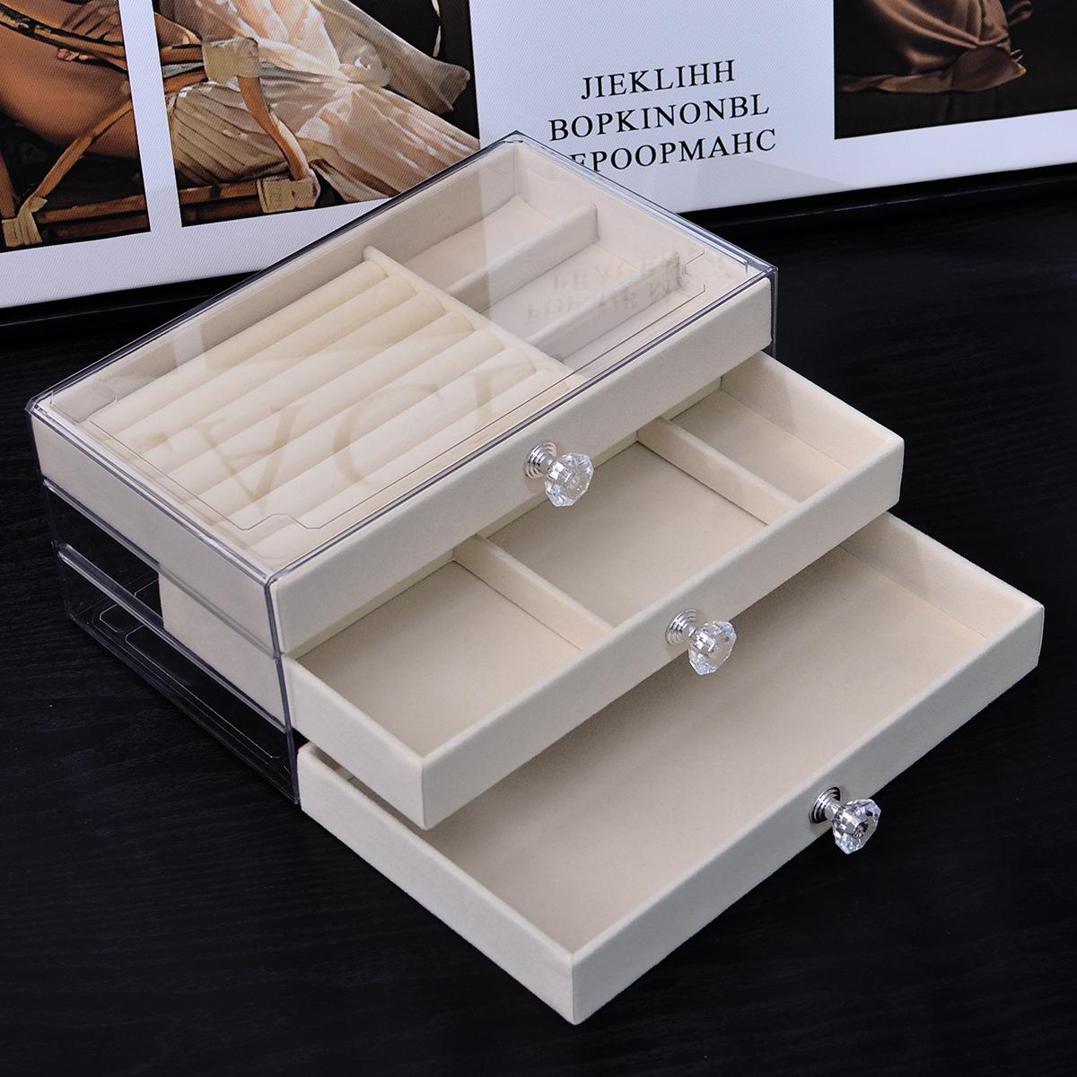 5-слойная прозрачная ПЭТ-шкатулка с бархатной подкладкой для браслетов, колец, сережек и ожерелий
5-слойная прозрачная ПЭТ-шкатулка с бархатной подкладкой для браслетов, колец, сережек и ожерелий