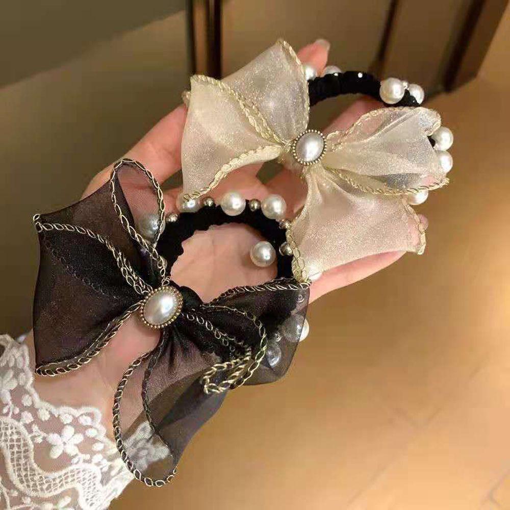 Make up Chiffon Pearls Bow Hair Rope Rhinestones Korean Style Scrunchies Women Hair Accessories
Make up Chiffon Pearls Bow Hair Rope Rhinestones Korean Style Scrunchies Women Hair Accessories