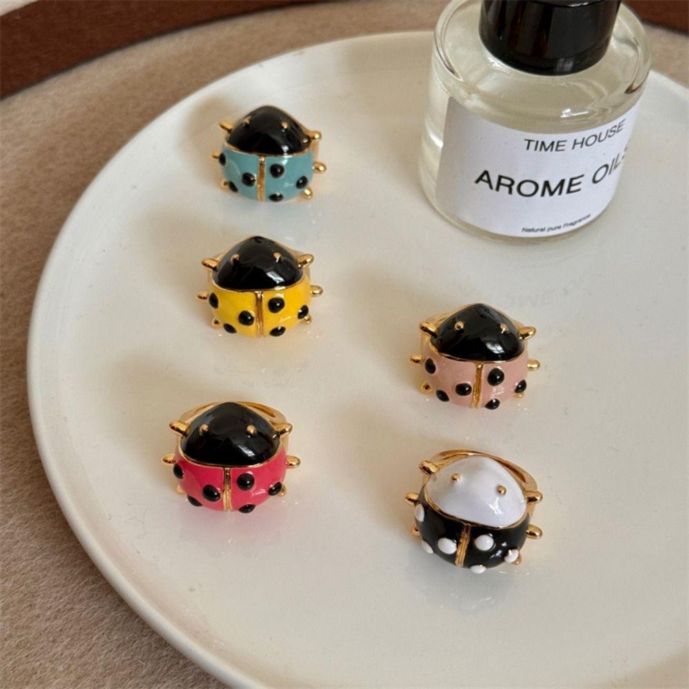 Insect Ladybug Drip Oil Ring Coccinella Septempunctata Chunky Enamel Ring Painting Ring Gift синій
Insect Ladybug Drip Oil Ring Coccinella Septempunctata Chunky Enamel Ring Painting Ring Gift синій