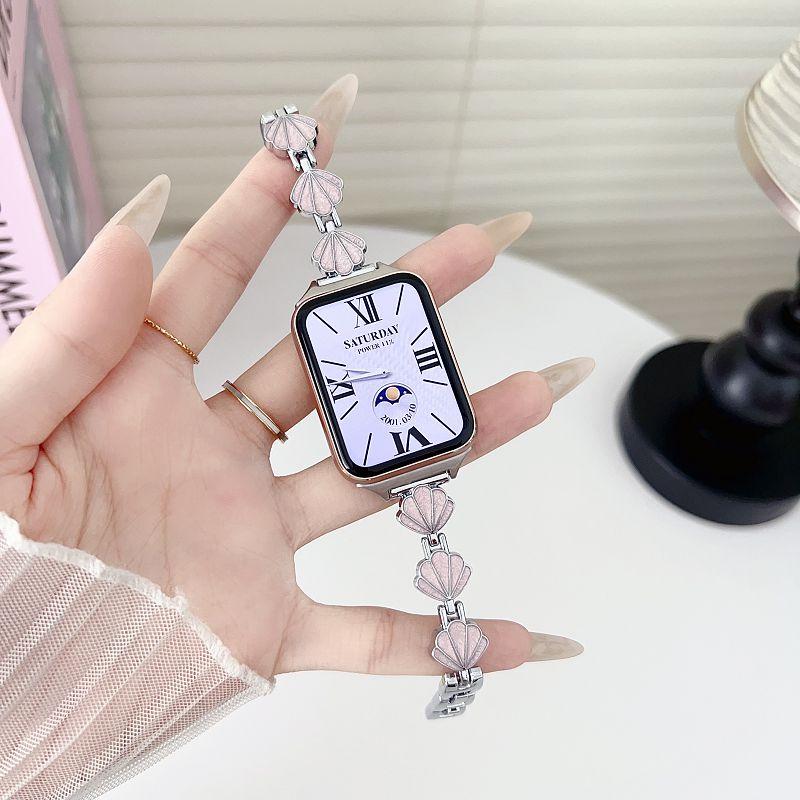Jewelry Shell Metal Watch Band for Huawei Fit 3 4 Pro Bracelet Slim Dressy Wristband Strap for Huawei Watch 10 9 8 Women Correa Huawei Fit 4 Pro срібні рожевого кольору
Jewelry Shell Metal Watch Band for Huawei Fit 3 4 Pro Bracelet Slim Dressy Wristband Strap for Huawei Watch 10 9 8 Women Correa Huawei Fit 4 Pro срібні рожевого кольору