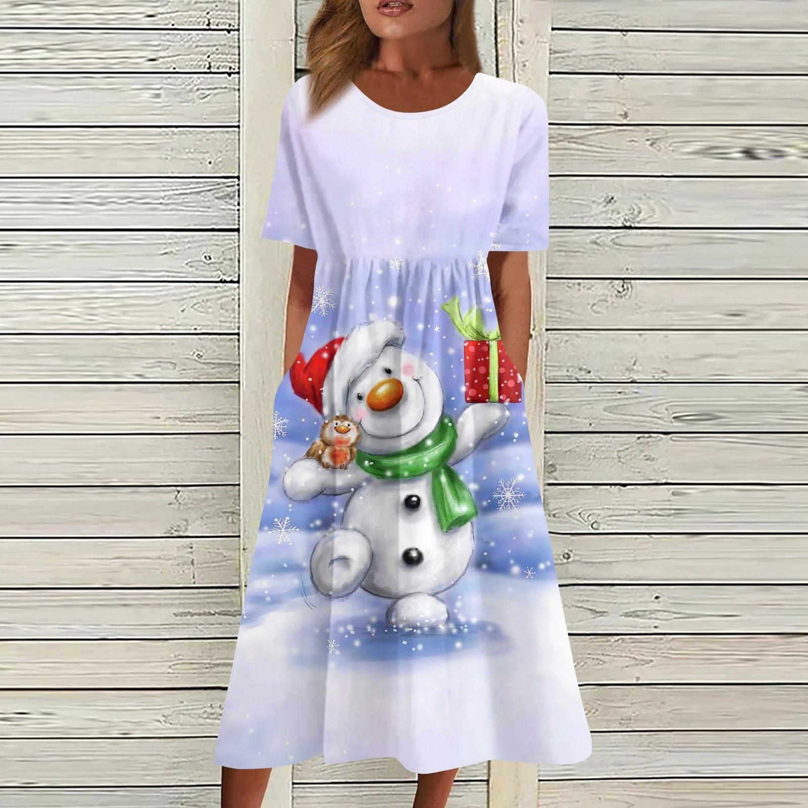 Женское повседневное модное рождественское платье с круглым вырезом и принтом XL
Женское повседневное модное рождественское платье с круглым вырезом и принтом XL