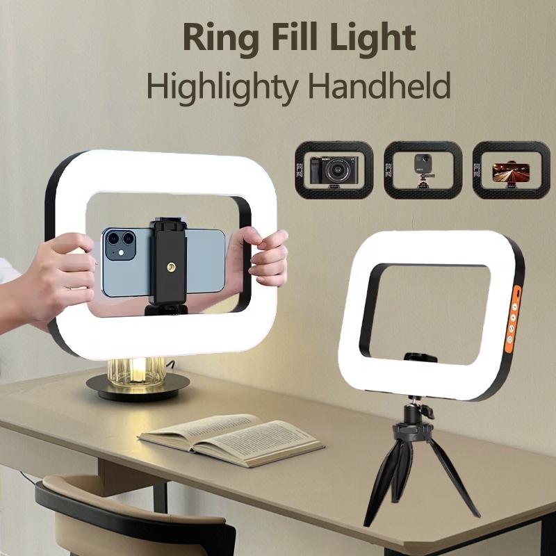 Rechargeable LED Selfie Ring Light with Adjustable Brightness for Phone Video Live Streaming Makeup Photography Desktop Fill Light With bracket
Rechargeable LED Selfie Ring Light with Adjustable Brightness for Phone Video Live Streaming Makeup Photography Desktop Fill Light With bracket