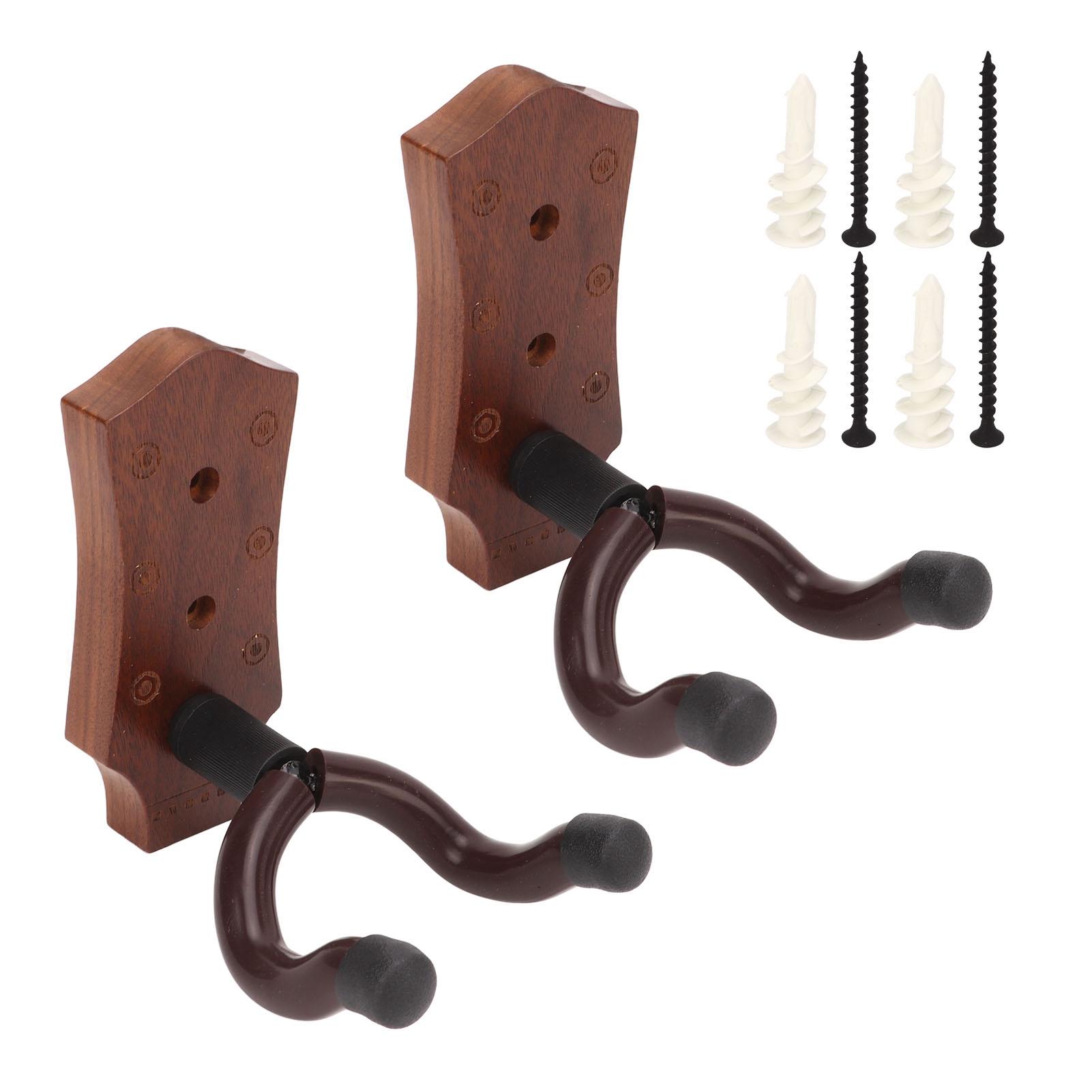 2pcs Guitar Wall Hanger Elegant Black Walnut Guitar Wall Mount for Mandolin Guitar Banjo Ukulele
2pcs Guitar Wall Hanger Elegant Black Walnut Guitar Wall Mount for Mandolin Guitar Banjo Ukulele