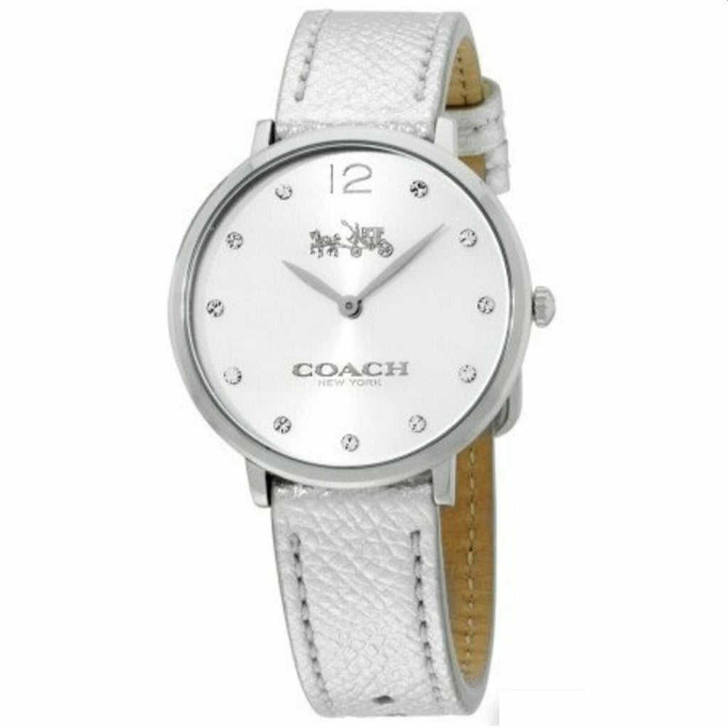 COACH 14502685 Slim Easton Metallic Silver Leather Strap
COACH 14502685 Slim Easton Metallic Silver Leather Strap