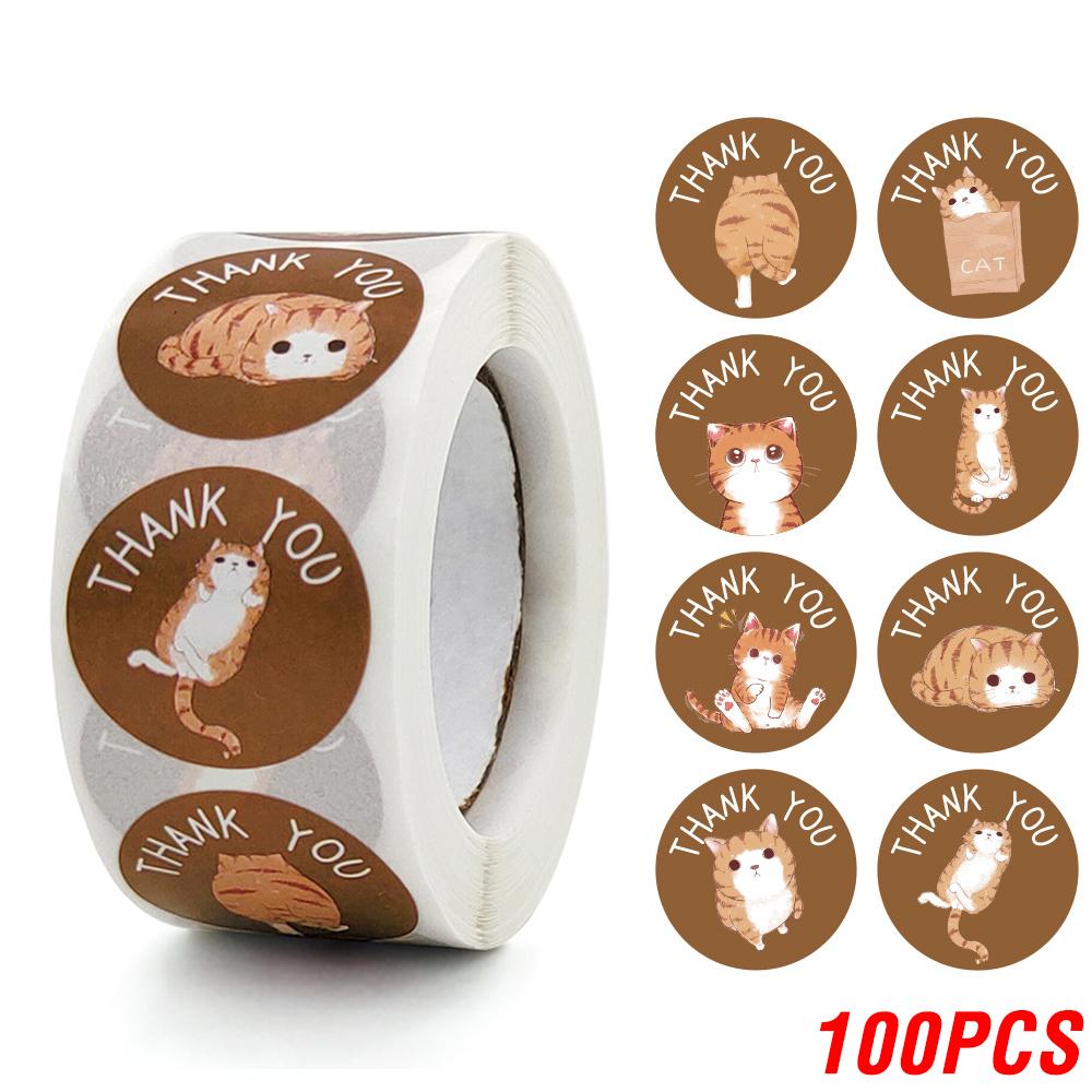 100-500pcs Kawaii Cat Thank You Stickers Round Cartoon Animal Adhesive seal Labels for Greeting Cards Gift Decoration Stationery
100-500pcs Kawaii Cat Thank You Stickers Round Cartoon Animal Adhesive seal Labels for Greeting Cards Gift Decoration Stationery