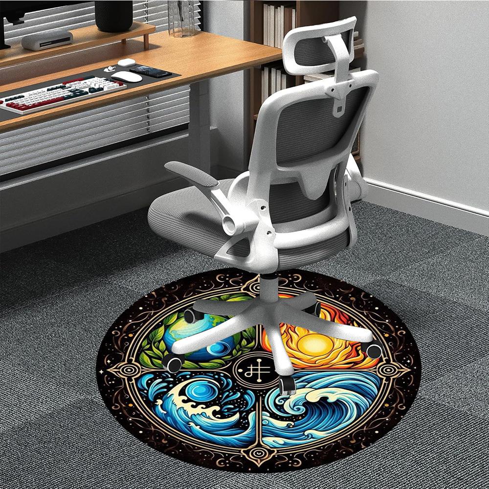 1pc Earth, Fire, Water, Air Art Print Chair Carpet for Office Non-Slip, Machine Washable Rug for Office, Room - Polyester, Machine Made yy25102922 80cm by 80cm
1pc Earth, Fire, Water, Air Art Print Chair Carpet for Office Non-Slip, Machine Washable Rug for Office, Room - Polyester, Machine Made yy25102922 80cm by 80cm