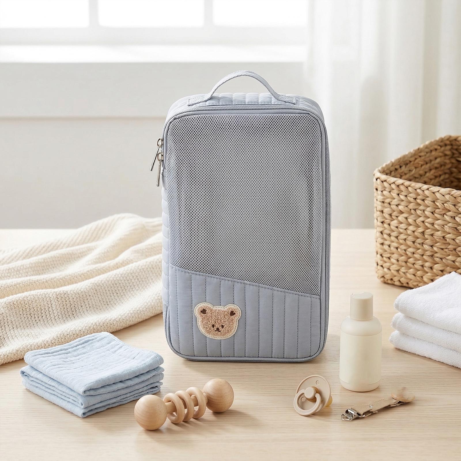 Cute Bear Embroidery Cotton Baby Diaper Storage Bag Travel-friendly Mesh Baby Nursery Organization Bag Gift for Baby Shower синий
Cute Bear Embroidery Cotton Baby Diaper Storage Bag Travel-friendly Mesh Baby Nursery Organization Bag Gift for Baby Shower синий