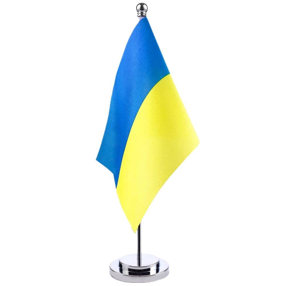 Ukraine Table Flag Ukrainian Desk Flag with Stick and Base Decoration for Home Office Meeting Room
Ukraine Table Flag Ukrainian Desk Flag with Stick and Base Decoration for Home Office Meeting Room