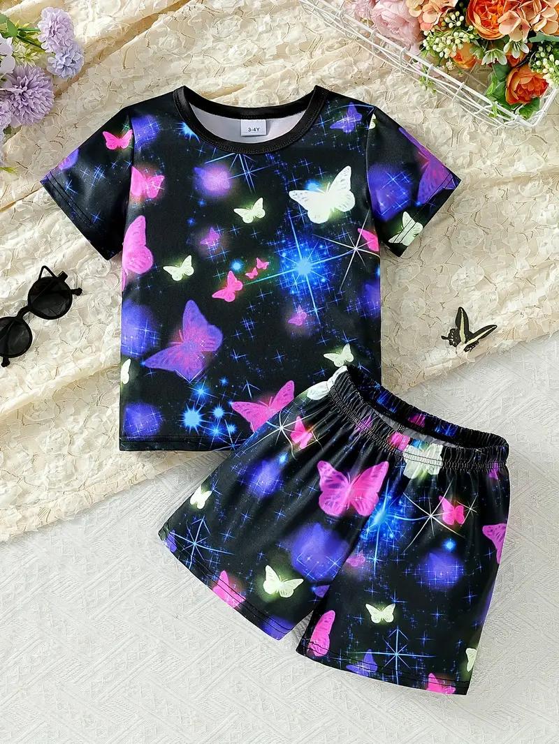 Летние костюмы для девочек, футболка с короткими рукавами и принтом бабочки, шорты, комплект одежды из 2 предметов, милый комплект детской одежды 120
Летние костюмы для девочек, футболка с короткими рукавами и принтом бабочки, шорты, комплект одежды из 2 предметов, милый комплект детской одежды 120