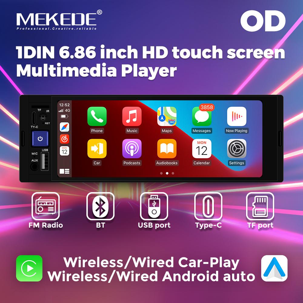1DIN 6,86-дюймовый беспроводной CarPlay Auto HD сенсорный экран мультимедийный проигрыватель универсальный автомобильный FM-радио стерео MP5 BT USB TF порт камера
1DIN 6,86-дюймовый беспроводной CarPlay Auto HD сенсорный экран мультимедийный проигрыватель универсальный автомобильный FM-радио стерео MP5 BT USB TF порт камера