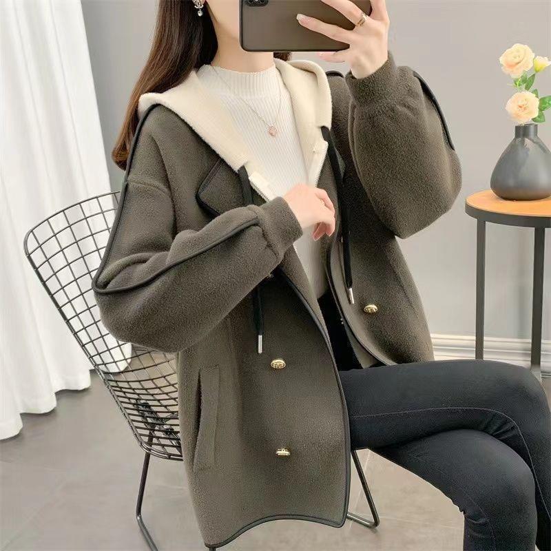 2025 Hooded Woolen Coat: Double-Sided Patchwork, Mid-Length, Loose Fit, Black 2XL (140-155 kg) кавовий
2025 Hooded Woolen Coat: Double-Sided Patchwork, Mid-Length, Loose Fit, Black 2XL (140-155 kg) кавовий