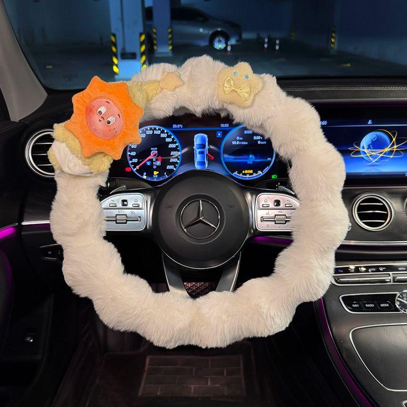 Car Steering Wheel Cover Protective Cover Cute Star-Shaped Winter Plush Warm Women s High-End Car Interior Handle Cover Little Sun - Long Pile Wavy Steering Wheel Cover
Car Steering Wheel Cover Protective Cover Cute Star-Shaped Winter Plush Warm Women s High-End Car Interior Handle Cover Little Sun - Long Pile Wavy Steering Wheel Cover
